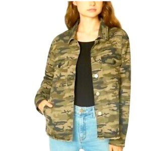 SALE | Sanctuary Camo Raw-Hem Jacket | M